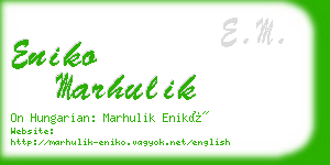 eniko marhulik business card